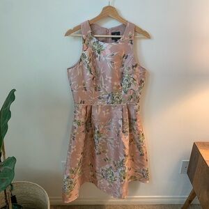 Adrianna Papell Pink A-line Midi Dress